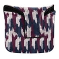 thumbnail image 1 of Haosy Navy Blue Burgundy Houndstooth Golf Mallet Putter Cover Strong Magnetic Leather Golf Club Headcover Closure, 1 of 7