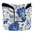 thumbnail image 1 of Haosy Ornate Chinoiserie Flower Golf Mallet Putter Cover Strong Magnetic Leather Golf Club Headcover Closure, 1 of 7