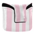 thumbnail image 1 of Haosy Pale Pink and White Striped Golf Mallet Putter Cover Strong Magnetic Leather Golf Club Headcover Closure, 1 of 7