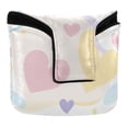 thumbnail image 1 of Haosy Pastel Cute Hearts and Ribbons Golf Mallet Putter Cover Strong Magnetic Leather Golf Club Headcover Closure, 1 of 7