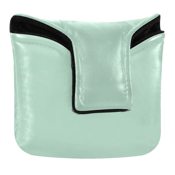 Haosy Pastel Green Golf Mallet Putter Cover Strong Magnetic Leather Golf Club Headcover Closure