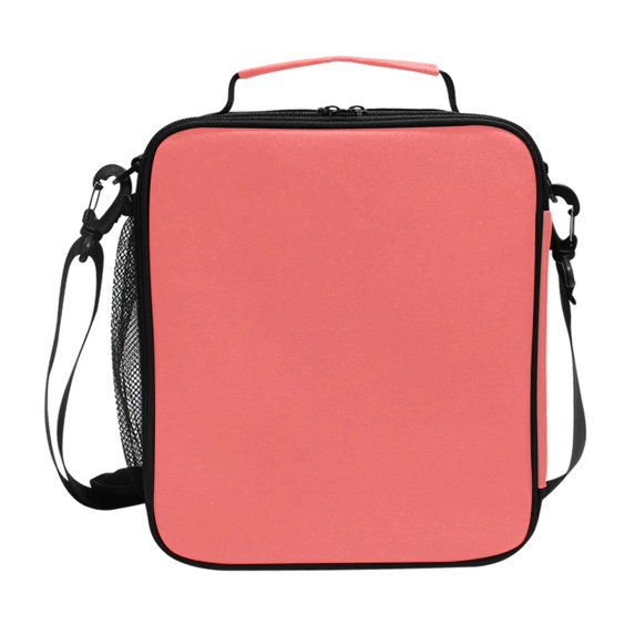 Haosy Pastel Red Reusable Lunch Box Men/Women Insulated Lunch Bag for School Picnic Travel