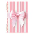 thumbnail image 1 of Haosy Pink Ribbon Bow Notebooks 1-subject Journal 60 Sheets A5 College Ruled Paper Detachable Ring 8.3"x5.7", 1 of 8
