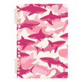 thumbnail image 1 of Haosy Pink Shark Silhouette Notebooks 1-subject Journal 60 Sheets A5 College Ruled Paper Detachable Ring 8.3"x5.7", 1 of 8