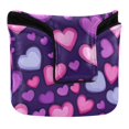 thumbnail image 1 of Haosy Pink and Purple Hearts Golf Mallet Putter Cover Strong Magnetic Leather Golf Club Headcover Closure, 1 of 7