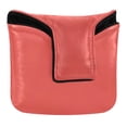 thumbnail image 1 of Haosy Plain Red Golf Mallet Putter Cover Strong Magnetic Leather Golf Club Headcover Closure, 1 of 7