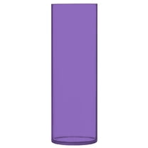 Haosy Plastic Flower Vase 11.8 inch Tall Clear Cylindrical Vases for Centerpieces Home Wedding Decor Purple