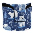 thumbnail image 1 of Haosy Polar Bears Wearing Sweaters Golf Mallet Putter Cover Strong Magnetic Leather Golf Club Headcover Closure, 1 of 7