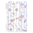 thumbnail image 1 of Haosy Rabbit Flower Bow Stripes Notebooks 1-subject Journal 60 Sheets A5 College Ruled Paper Detachable Ring 8.3"x5.7", 1 of 8