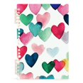 thumbnail image 1 of Haosy Raining Hearts Notebooks 1-subject Journal 60 Sheets A5 College Ruled Paper Detachable Ring 8.3"x5.7", 1 of 8