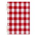thumbnail image 1 of Haosy Red and White Checkered Notebooks 1-subject Journal 60 Sheets A5 College Ruled Paper Detachable Ring 8.3"x5.7", 1 of 8