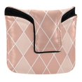 thumbnail image 1 of Haosy Rose Beige Block Golf Mallet Putter Cover Strong Magnetic Leather Golf Club Headcover Closure, 1 of 7