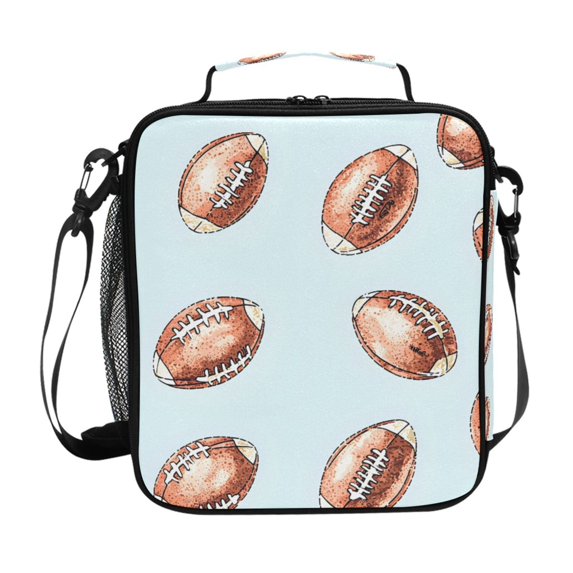 Haosy Rugby Ball Reusable Lunch Box Men/Women Insulated Lunch Bag for School Picnic Travel
