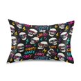 thumbnail image 1 of Haosy Satin Pillowcase for Hair and Skin Standard Cooling Silk Pillow Case with Envelope Closure Crazy Cool Skull 20"x26", 1 of 9