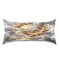 thumbnail image 1 of Haosy Satin Pillowcase for Hair and Skin Standard Cooling Silk Pillow Case with Envelope Closure Golden Light in Clouds 20"x40", 1 of 9