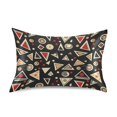 thumbnail image 1 of Haosy Satin Pillowcase for Hair and Skin Standard Cooling Silk Pillow Case with Envelope Closure Irregular Triangle Circle 20"x26", 1 of 9