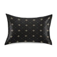 thumbnail image 1 of Haosy Satin Pillowcase for Hair and Skin Standard Cooling Silk Pillow Case with Envelope Closure Luxury Gold Stars Dot 20"x26", 1 of 9