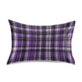 thumbnail image 1 of Haosy Satin Pillowcase for Hair and Skin Standard Cooling Silk Pillow Case with Envelope Closure Purple Scottish Tartan 20"x30", 1 of 9