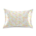 thumbnail image 1 of Haosy Satin Pillowcase for Hair and Skin Standard Cooling Silk Pillow Case with Envelope Closure Soft Pastel Rainbow Lemon 20"x26", 1 of 9