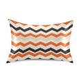 thumbnail image 1 of Haosy Satin Pillowcase for Hair and Skin Standard Cooling Silk Pillow Case with Envelope Closure Zigzag Geometric 20"x30", 1 of 9