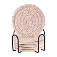 thumbnail image 1 of Haosy Set of 6 Drink Woven Coaster with Holder Heat Resistant Non-Slip Bar Coasters 4 Inches Colorful Sprinkles, 1 of 7