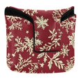thumbnail image 1 of Haosy Snowflakes and Pine Branches Golf Mallet Putter Cover Strong Magnetic Leather Golf Club Headcover Closure, 1 of 7