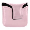 thumbnail image 1 of Haosy Soft Pink Golf Mallet Putter Cover Strong Magnetic Leather Golf Club Headcover Closure, 1 of 7
