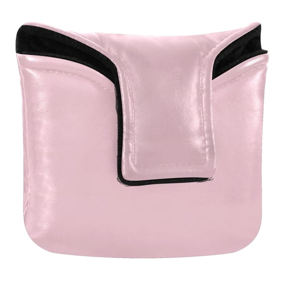 Haosy Soft Pink Golf Mallet Putter Cover Strong Magnetic Leather Golf Club Headcover Closure