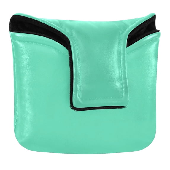Haosy Spearmint Golf Mallet Putter Cover Strong Magnetic Leather Golf Club Headcover Closure
