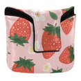 thumbnail image 1 of Haosy Strawberry Leaves Fower Golf Mallet Putter Cover Strong Magnetic Leather Golf Club Headcover Closure, 1 of 7
