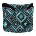 thumbnail image 1 of Haosy Turquoise Black Marble Golf Mallet Putter Cover Strong Magnetic Leather Golf Club Headcover Closure, 1 of 7