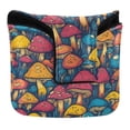 thumbnail image 1 of Haosy Vibrant Color Mushrooms Golf Mallet Putter Cover Strong Magnetic Leather Golf Club Headcover Closure, 1 of 7