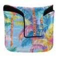 thumbnail image 1 of Haosy Vibrant Palm Trees Golf Mallet Putter Cover Strong Magnetic Leather Golf Club Headcover Closure, 1 of 7