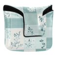 thumbnail image 1 of Haosy Vintage Floral and Gingham Golf Mallet Putter Cover Strong Magnetic Leather Golf Club Headcover Closure, 1 of 7