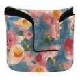 thumbnail image 1 of Haosy Vintage Oil Painted Rose Golf Mallet Putter Cover Strong Magnetic Leather Golf Club Headcover Closure, 1 of 7