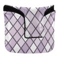 thumbnail image 1 of Haosy Violet Block Golf Mallet Putter Cover Strong Magnetic Leather Golf Club Headcover Closure, 1 of 7