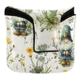 thumbnail image 1 of Haosy Watercolor Gnomes in Clover Fields Golf Mallet Putter Cover Strong Magnetic Leather Golf Club Headcover Closure, 1 of 7