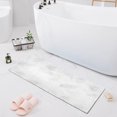 thumbnail image 1 of Haosy White Soft Brush Stroke Bathroom Rugs Non Slip Absorbent Soft Plush Quick Dry Bath Mat, 39"x20", 1 of 8