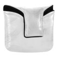 thumbnail image 1 of Haosy White Soft Brush Stroke Golf Mallet Putter Cover Strong Magnetic Leather Golf Club Headcover Closure, 1 of 7