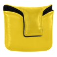 thumbnail image 1 of Haosy Yellow Golf Mallet Putter Cover Strong Magnetic Leather Golf Club Headcover Closure, 1 of 7