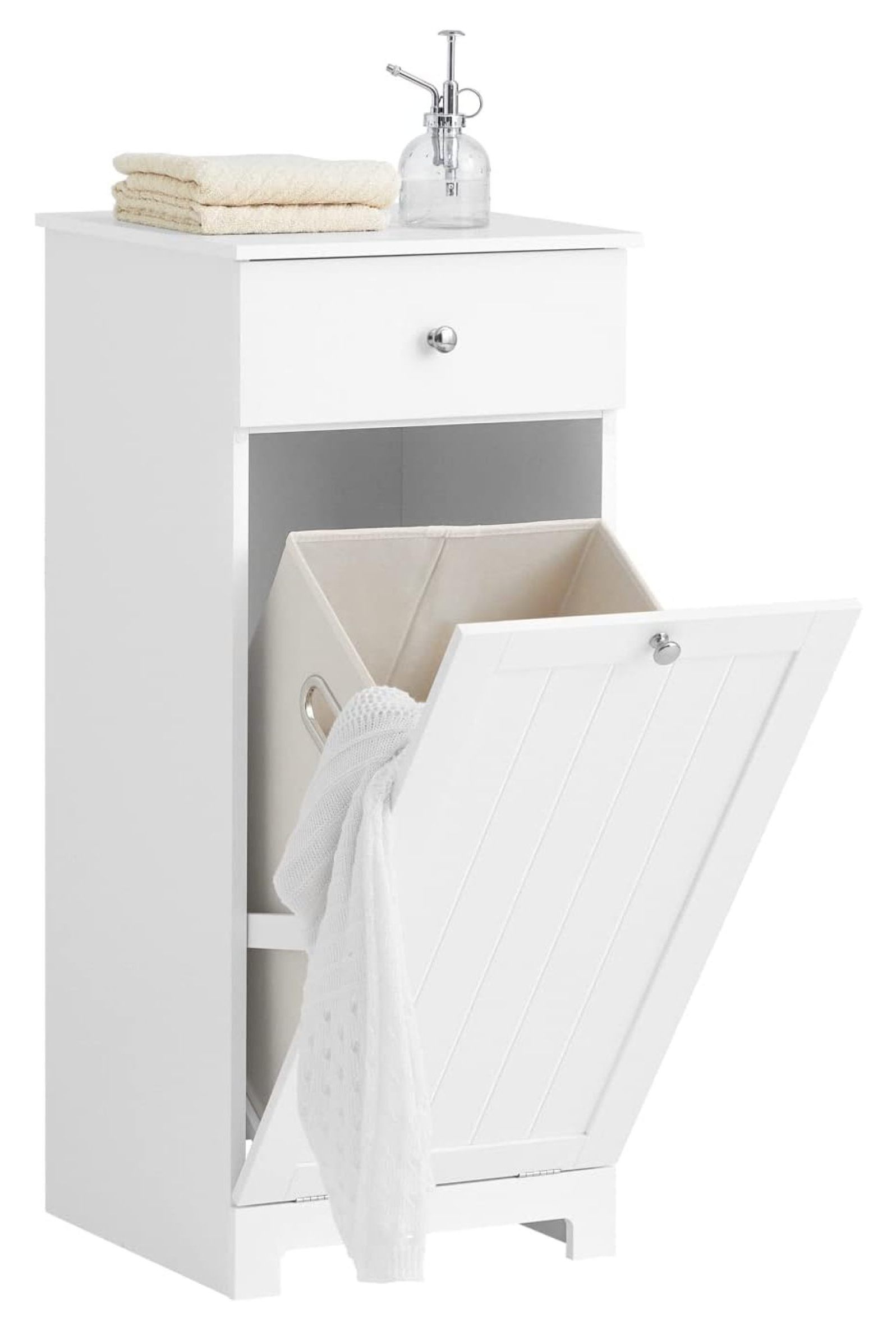Haotian Bathroom Laundry Cabinet with Basket, Tilt-Out Laundry Hamper ...