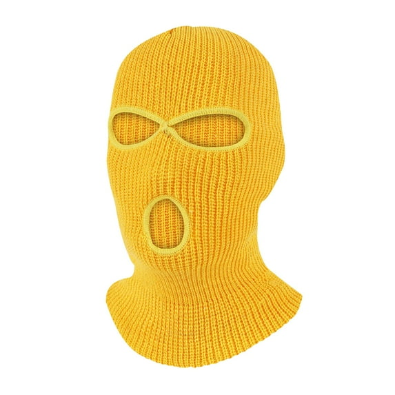 Haoxianjian 3 Hole Winter Knitted Mask, Outdoor Sports Full Face Cover Ski Mask Warm Knit Balaclava for Adult Sun Protection & Wind Protection Face Cover for Men Women ,Cycling Hiking