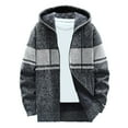 thumbnail image 1 of Haoxianjian Fall Sweaters Knitted Sweater Men'S Spring And Winter Fashion Casual Slim Knit Cardigan Stand Collar Sweater Striped Fall Winter Warm Sweatshirts, 1 of 3