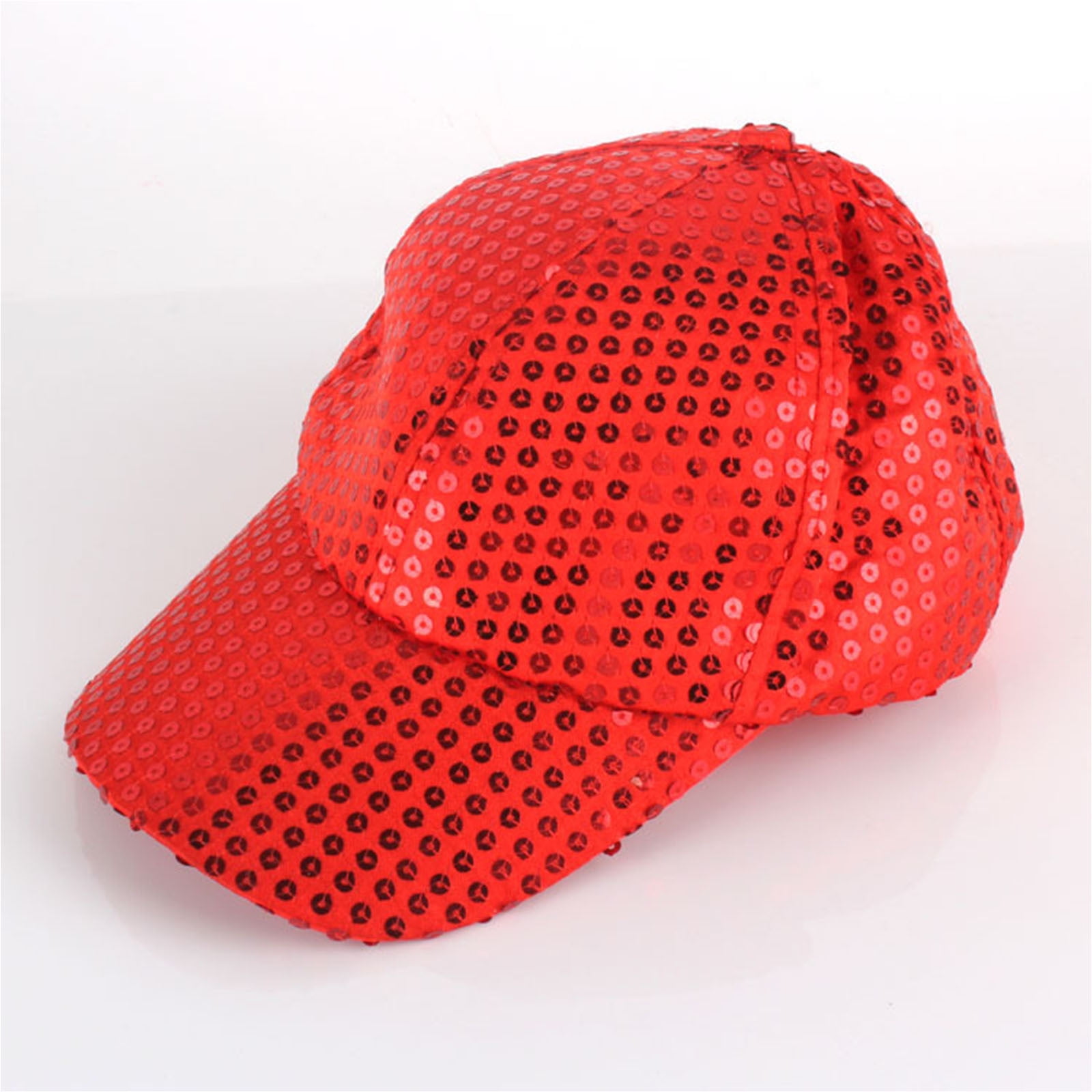 Casquette Baseball Paillettes Glitter - Chapeau Brillant Réglable Velcro Ponytail
