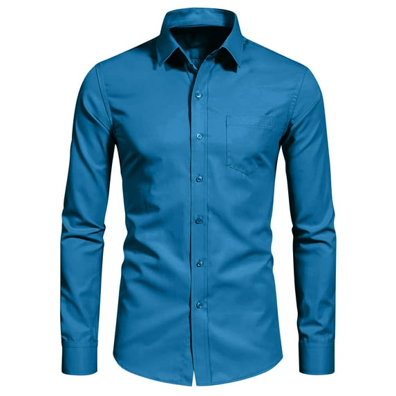 Haoxianjian Golf Shirts For Men Oversized Tshirts For Men Men'S Fashion Casual Four Side Silk Vertical Color Button Long Sleeve Lapel Shirt/Shirt Long Sleeve Shirts Casual Lightweight On Clearance