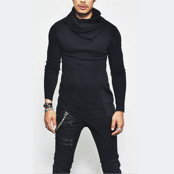 Haoxianjian Golf Shirts For Men Sweatshirt Men Spring And Fall Fashion Solid Round Neck Long Sleeve Tops Men'S Casual Athletic Workout Pullover