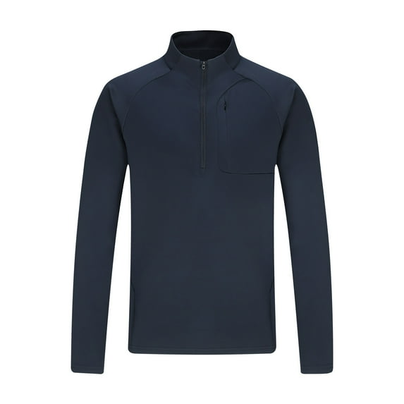 Haoxianjian Golf Shirts For Men Workout Shirts For Men Men'S Lightweight Breathable And Sport Train Solid Color Zipper Long Sleeve Stand Collar Shirt Men'S Loose Fitted Lightweight Long-Sleeve On Cle