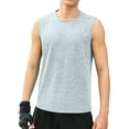 thumbnail image 1 of Haoxianjian Mens Mesh Vests Crewneck Sleeveless Tank Tops Breathable Muscle Shirts Workout Tank Tops Sleeveless Tee Shirts Men Running Beach Loose Fits Tee S-XXXL, 1 of 6