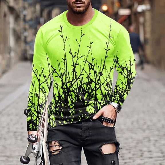 Haoxianjian Mens Shirts Oversized Tshirts For Men Men Casual Fashion Printing Round Neck Pullover T-Shirt Short Sleeve Tops Comfortable Sweatshirt For Men