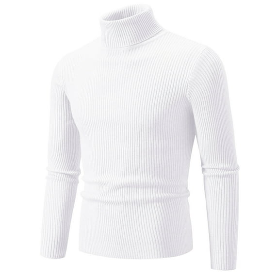 Haoxianjian Oversized Sweater Knit Sweater Men'S Knitwear Turtleneck Vintage Round Neck Solid Color Elastic Pullover Fleecing Trend Sweater Coat Fall Winter Spring Color Block Golf Sweatshirts On Clea